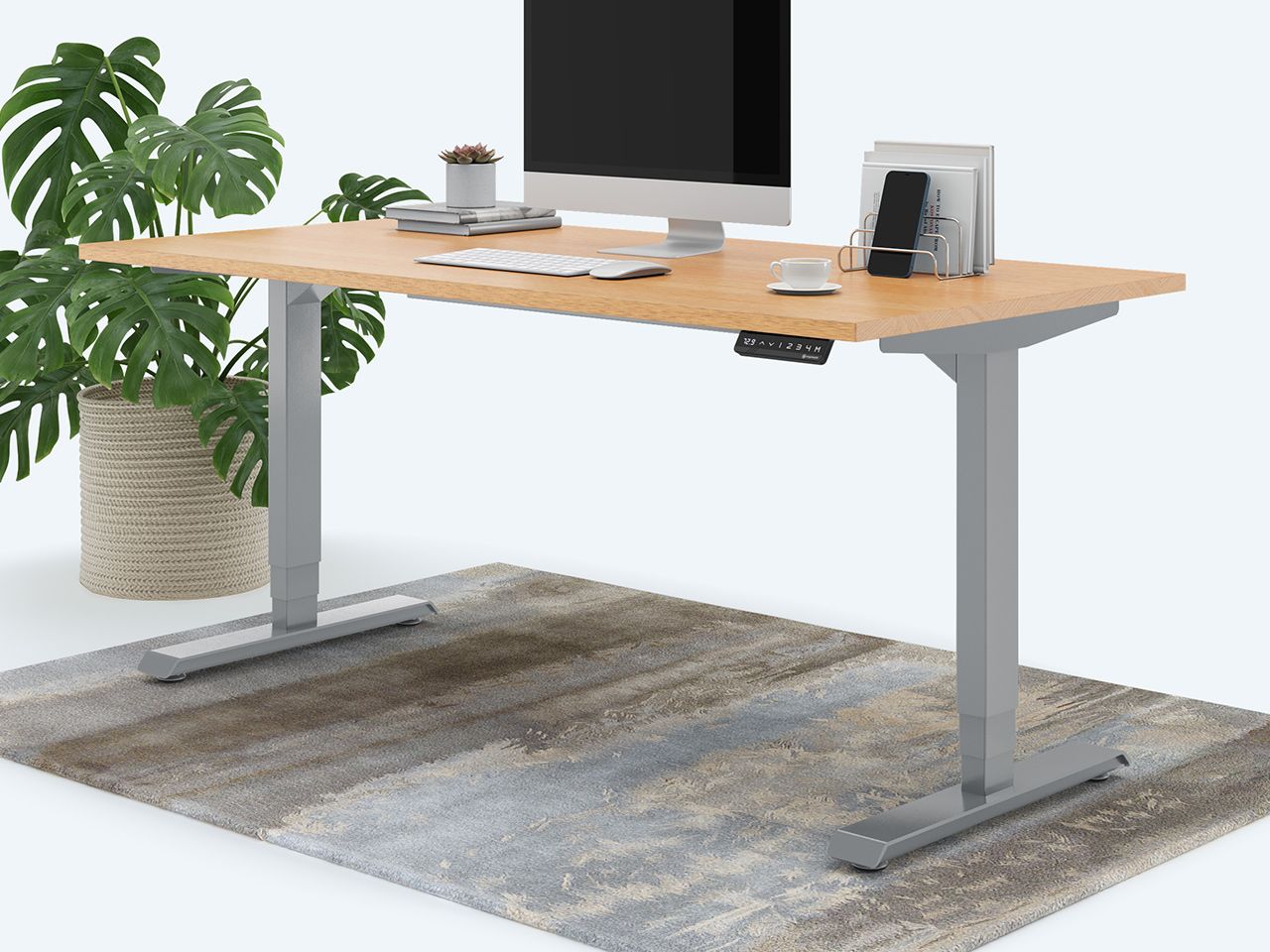 Desktopia Pro - Elektrisch höhenverstellbarer Schreibtisch mit Memory-Display