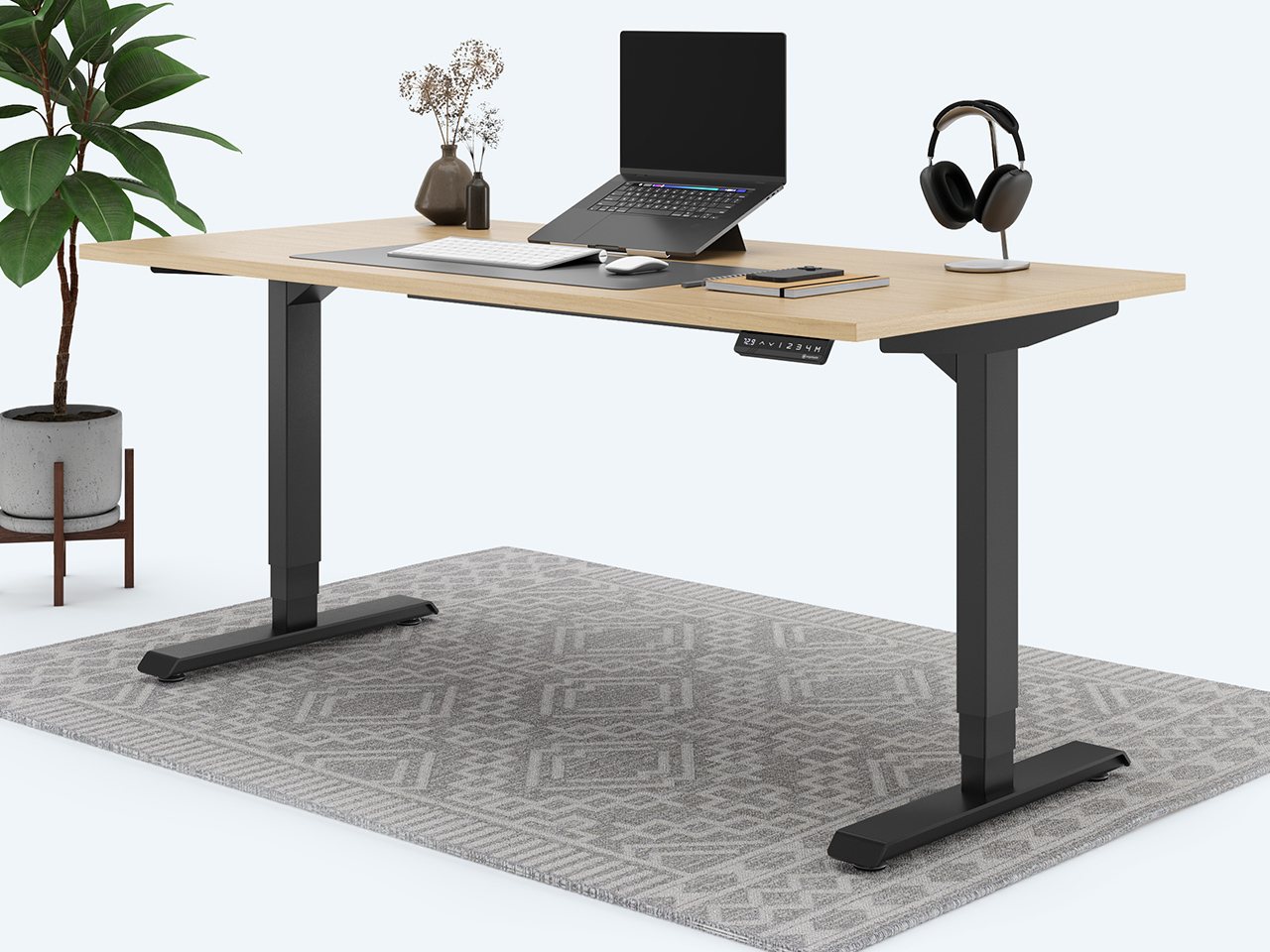 Desktopia Pro - Elektrisch höhenverstellbarer Schreibtisch mit Memory-Display