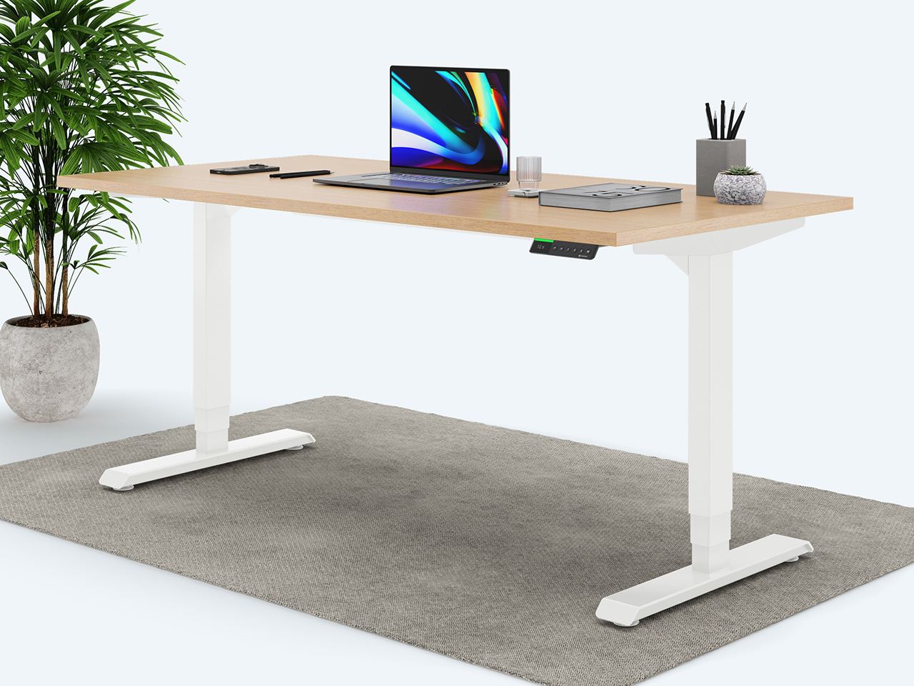 Desktopia Pro X - Elektrisch höhenverstellbarer Schreibtisch mit Memory-Display